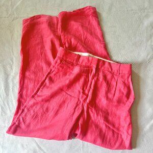 Pink linen J.Crew pants